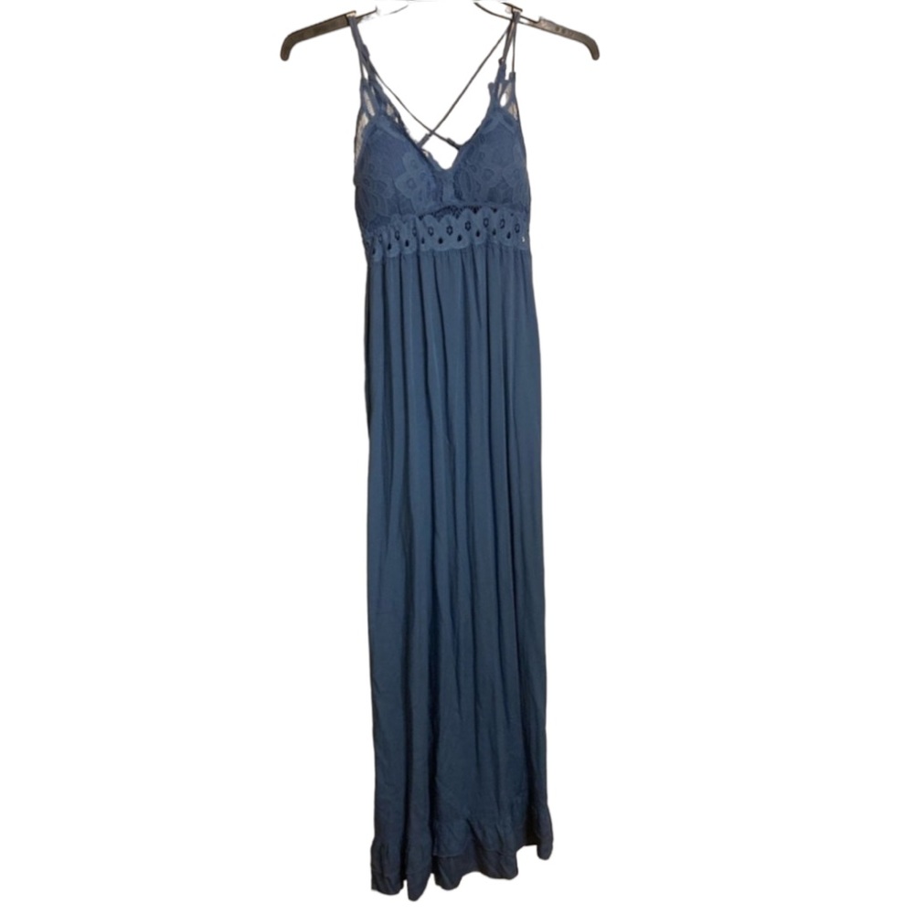 Pink Lily Blue Summer Dress - Medium - NWT